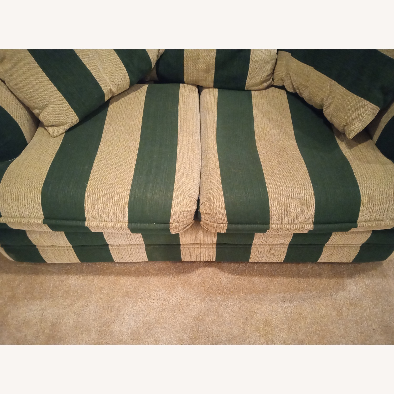 Ashley Furniture Green Fabric Loveseat - image-10