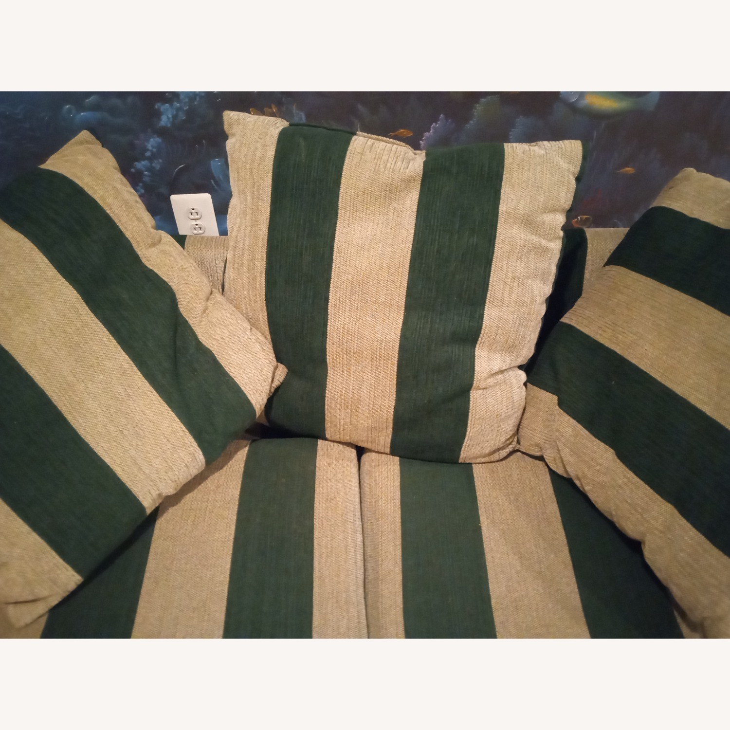 Ashley Furniture Green Fabric Loveseat - image-7