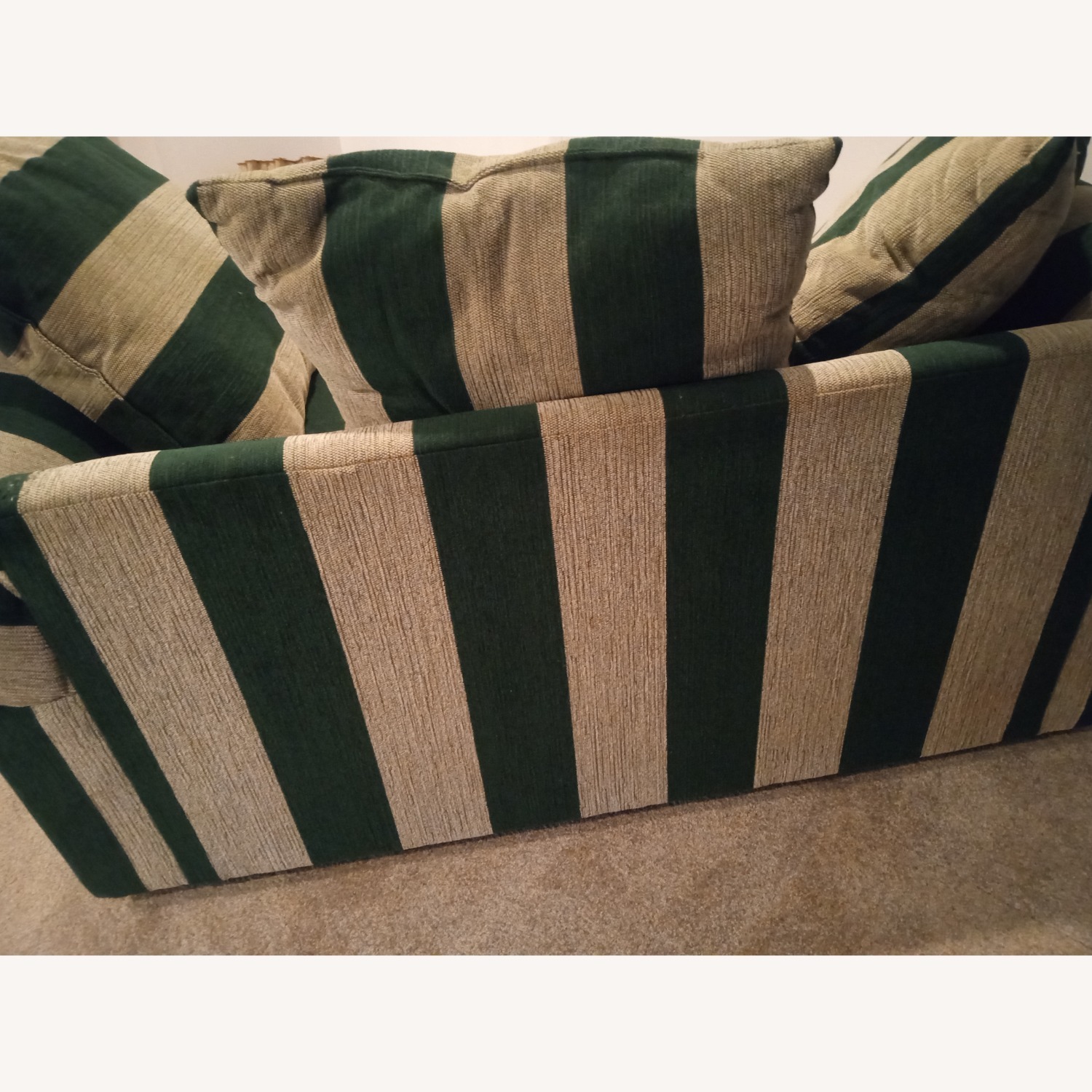 Ashley Furniture Green Fabric Loveseat - image-3