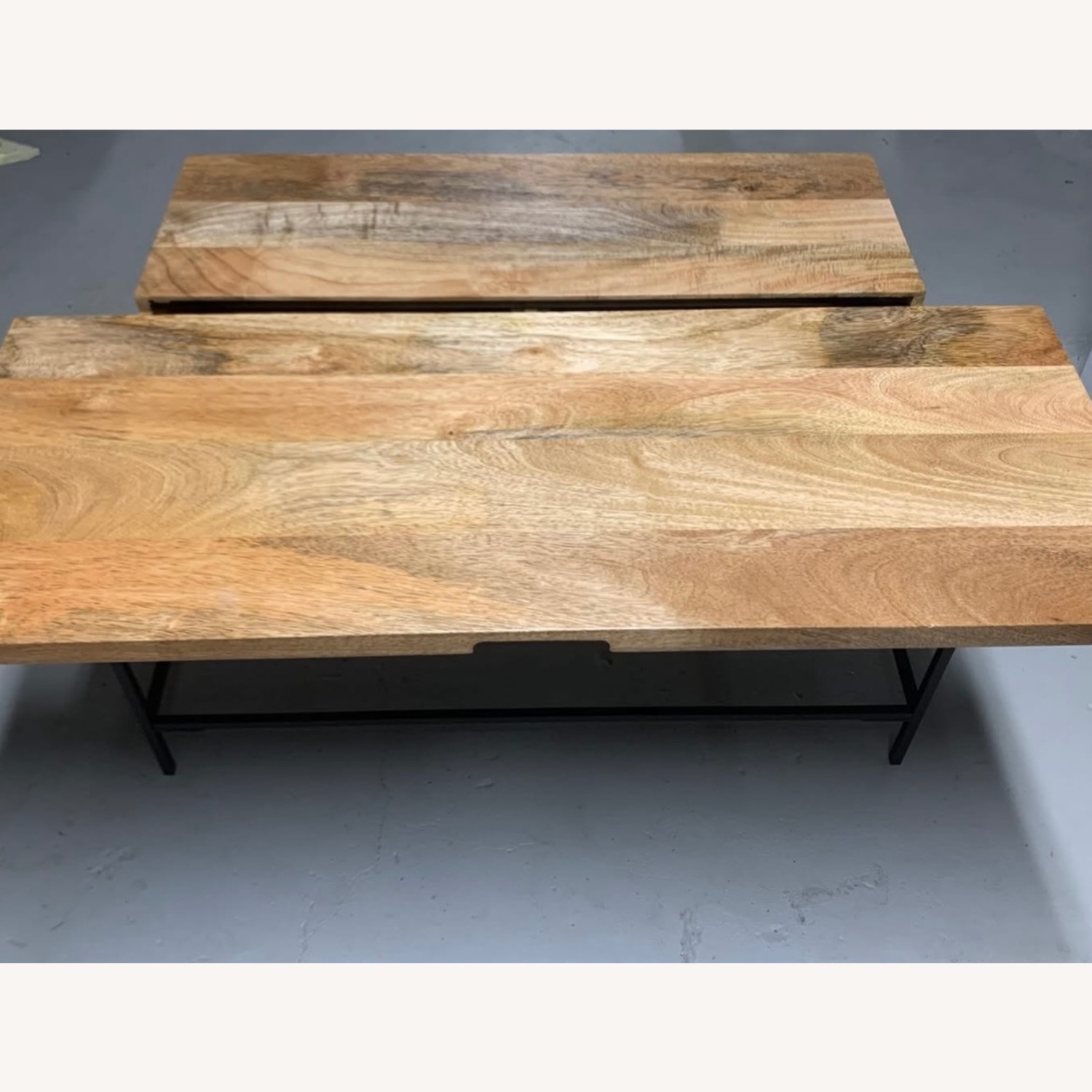 West Elm Industrial Storage Pop-Up Coffee Table - image-2