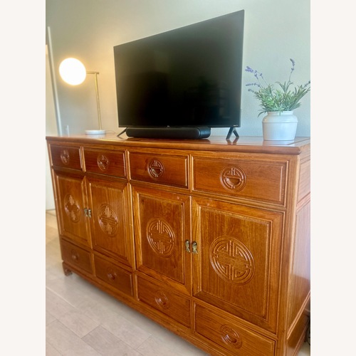 Used Antique Rosewood Cabinet 69”W × 44”H × 20”D for sale on AptDeco