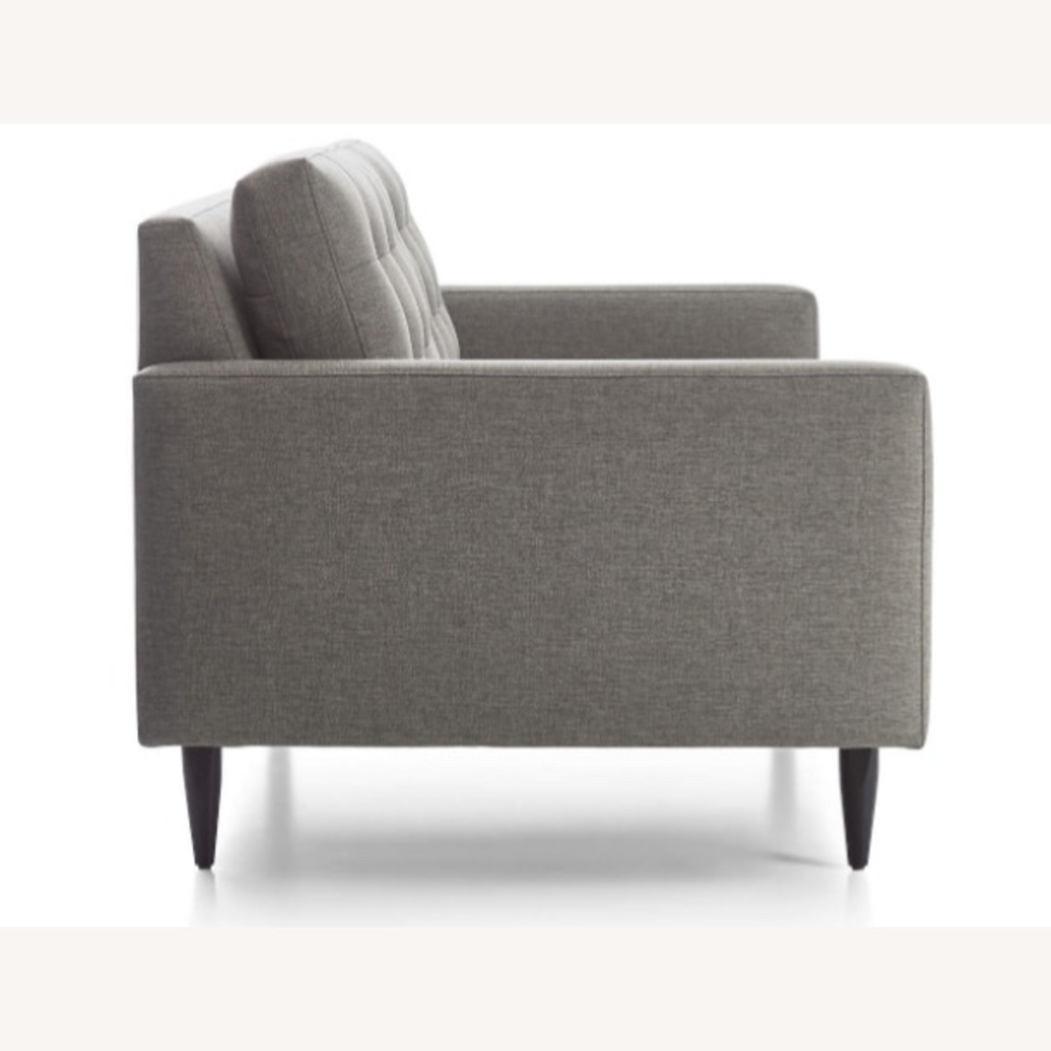 Crate & Barrel Petrie Felt Grey Midcentury Sofa - image-2