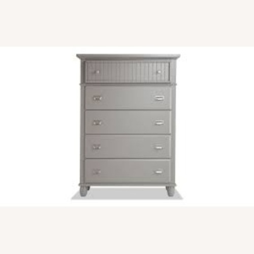 Used Bob's Discount Furniture Light Gray Wood Dresser for sale on AptDeco