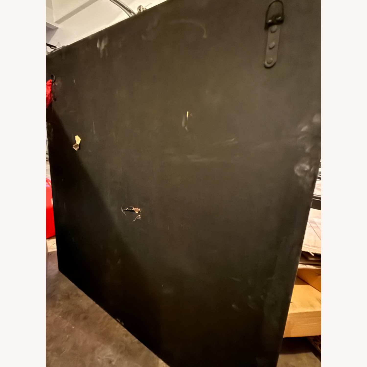 Pottery Barn Black Markle Antique Glass Panel Mirror - image-2