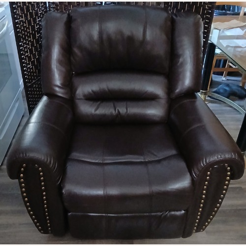 Used CANMOV Dark Brown Leather Recliner for sale on AptDeco