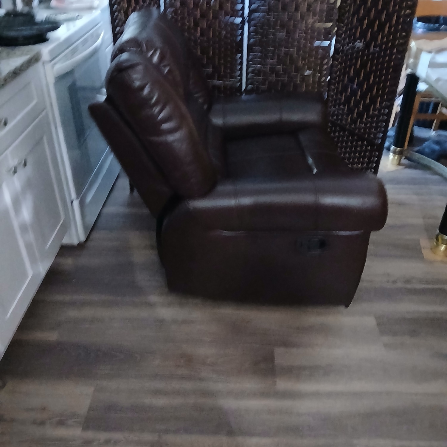 CANMOV Dark Brown Leather Recliner - image-3