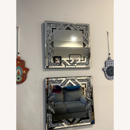 Used Set of 2 - Crushed Diamond Wall Mirrors for sale on AptDeco
