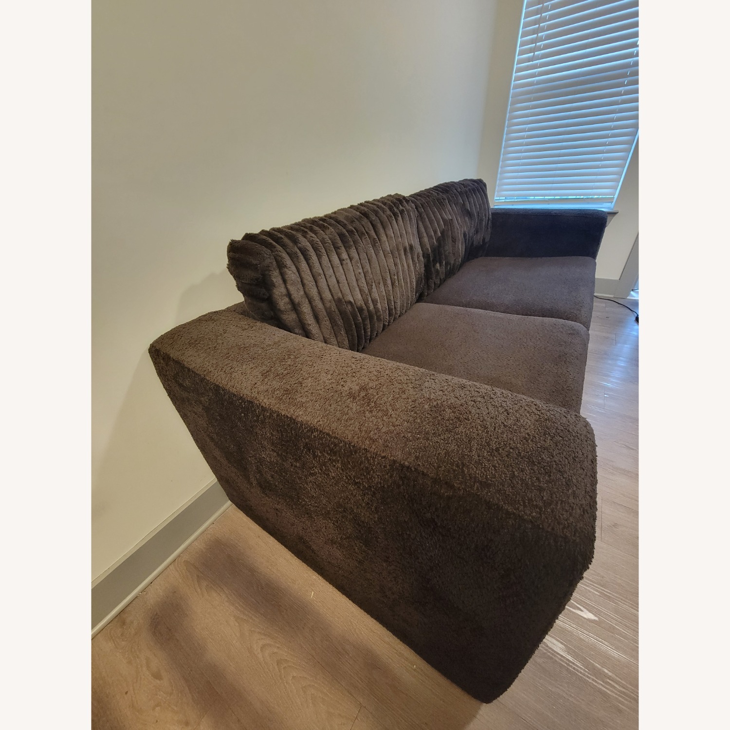 Value City Furniture Dark Brown 2 Seater Nori Sofa - image-2