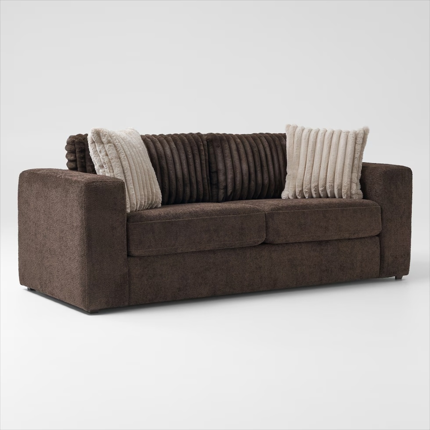 Value City Furniture Dark Brown 2 Seater Nori Sofa - image-4