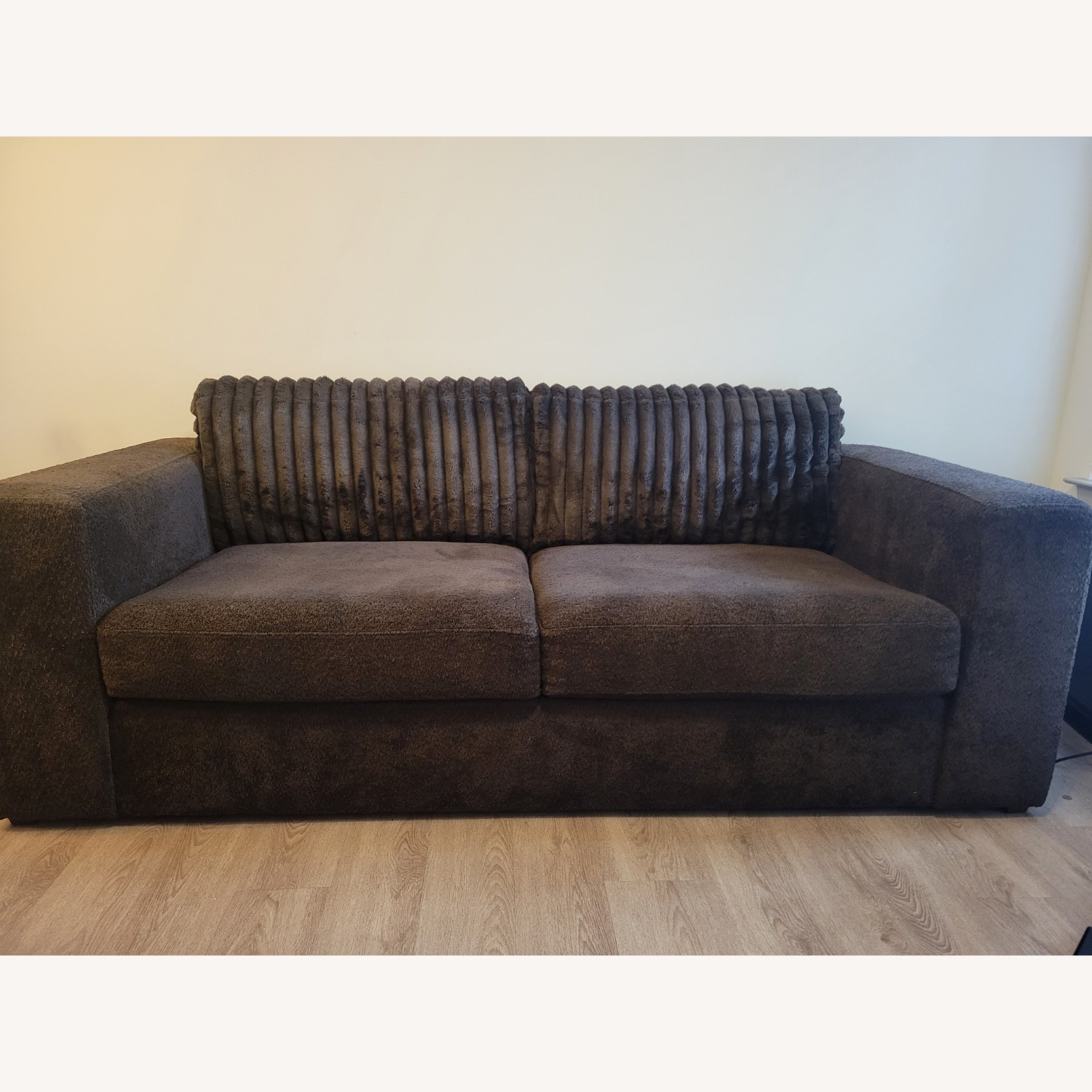 Value City Furniture Dark Brown 2 Seater Nori Sofa - image-1
