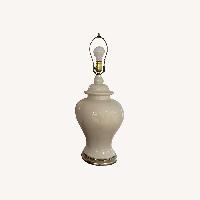 Vintage/Antique Cream Ginger Jar Lamp