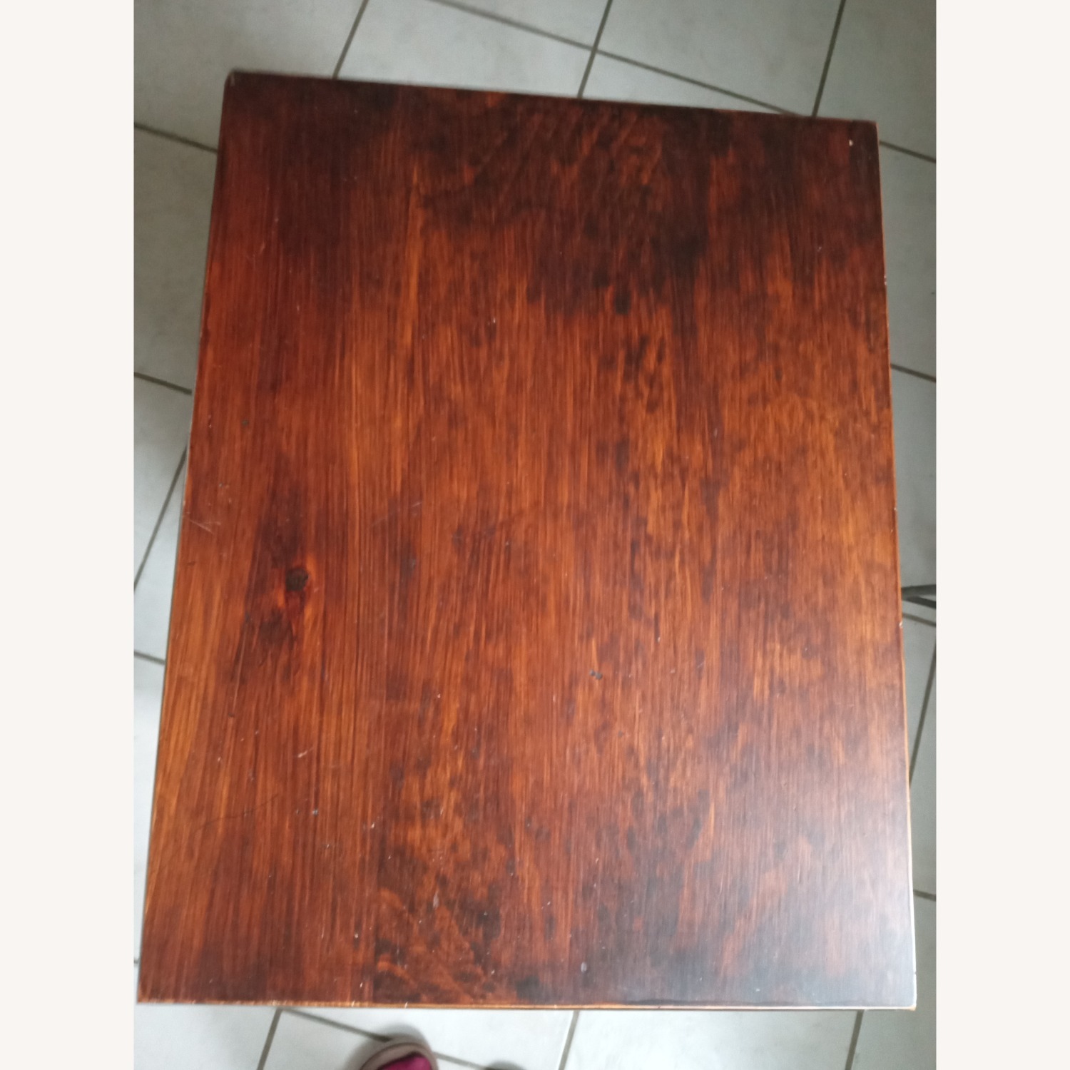 Dark Brown Wood Side Table - image-3