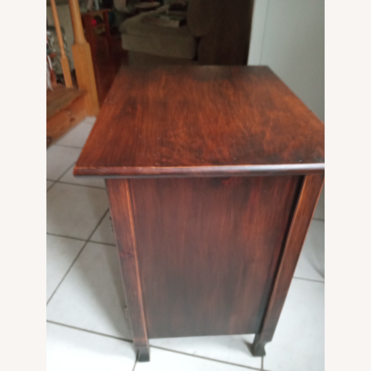 Dark Brown Wood Side Table - image-5