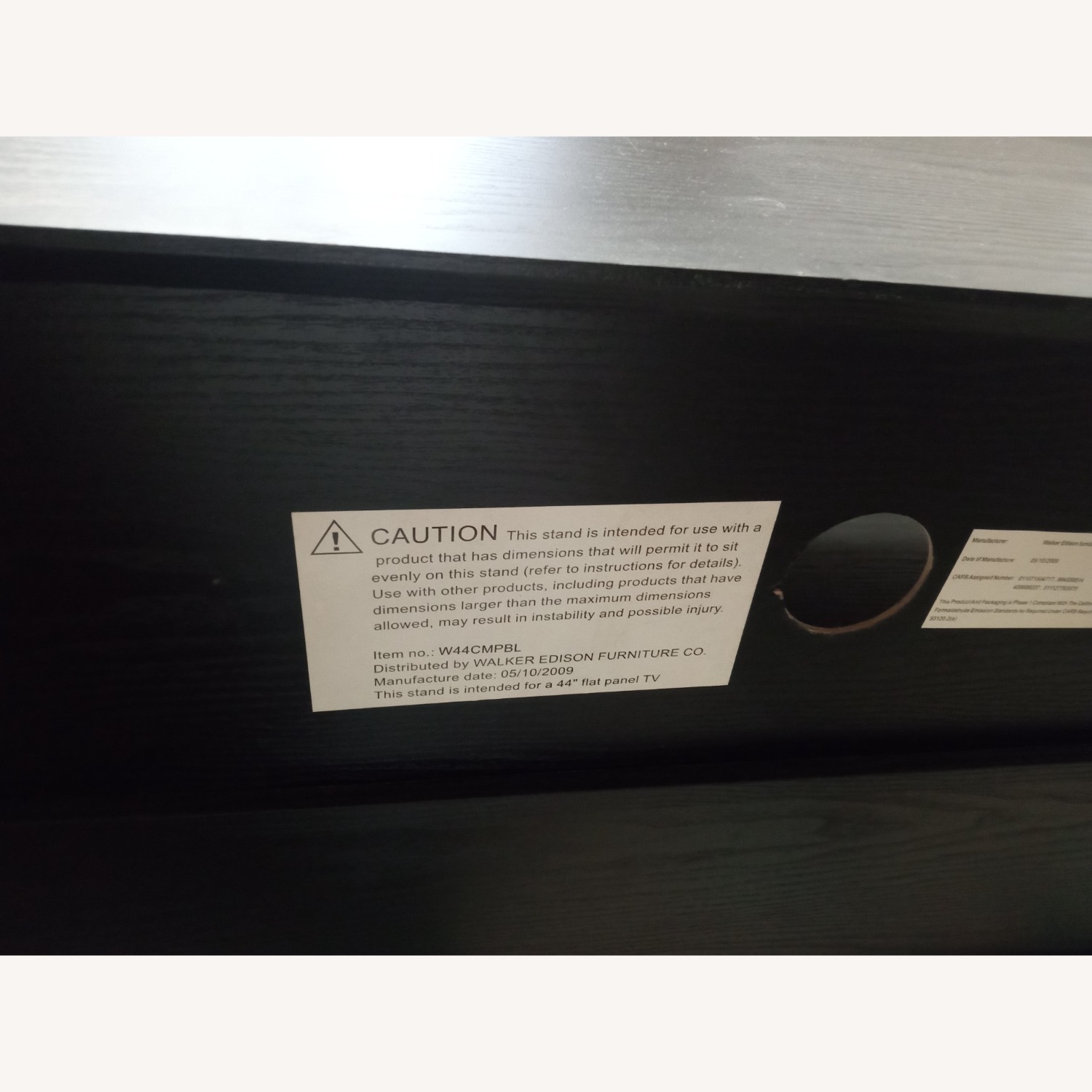 Eden Bridge Designs Black Wood TV Stand - image-5