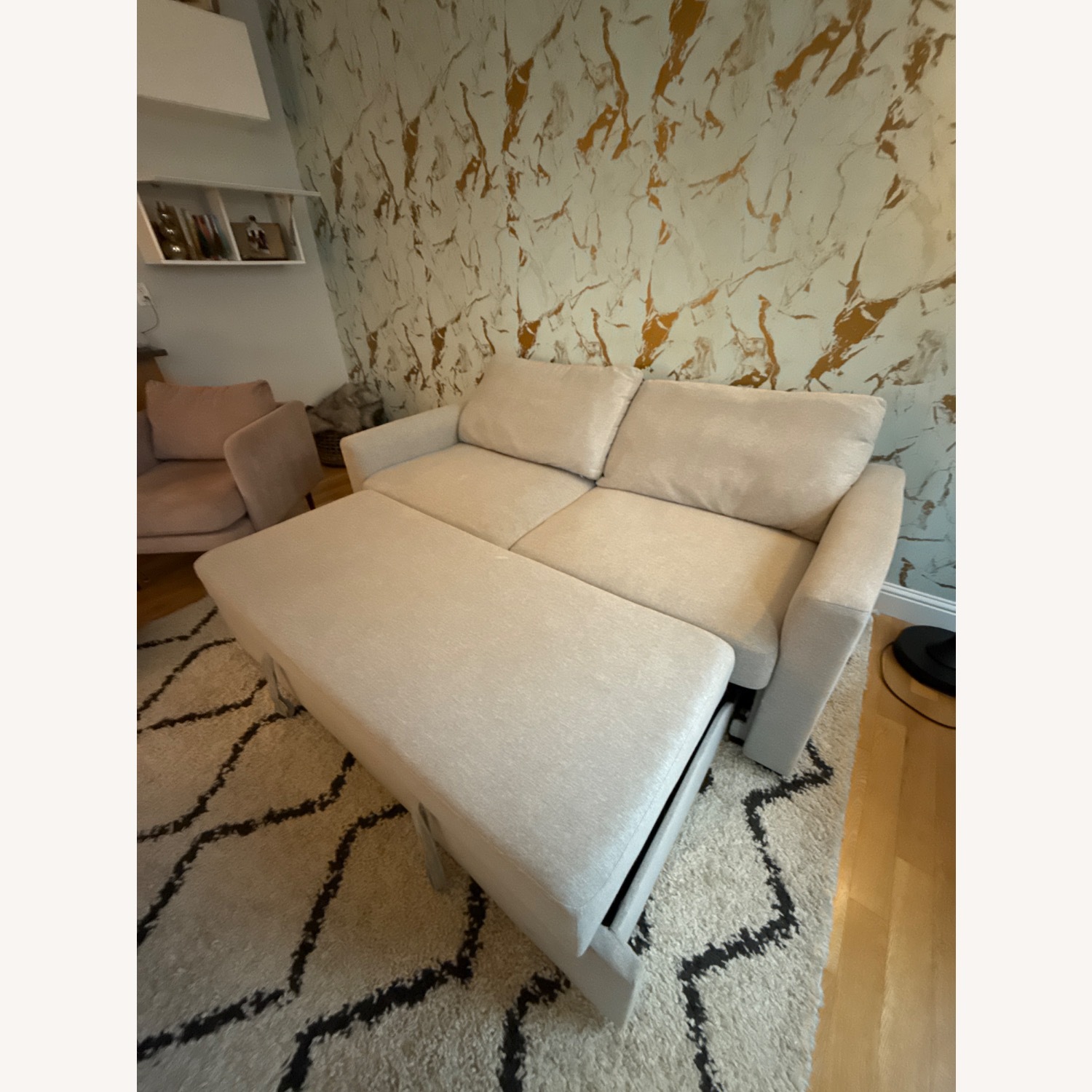 Raymour & Flanigan Mia Light Gray Fabric Sleeper Sofa - image-3