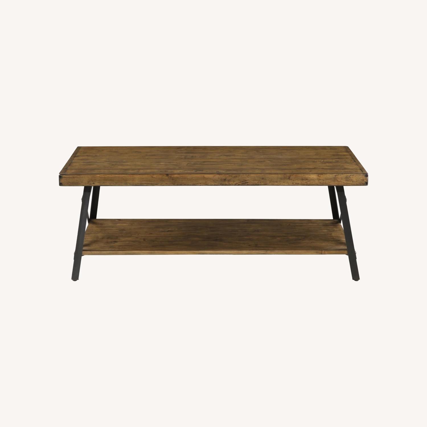 Sand & Stable Dark Brown Wood Coffee Table - image-0
