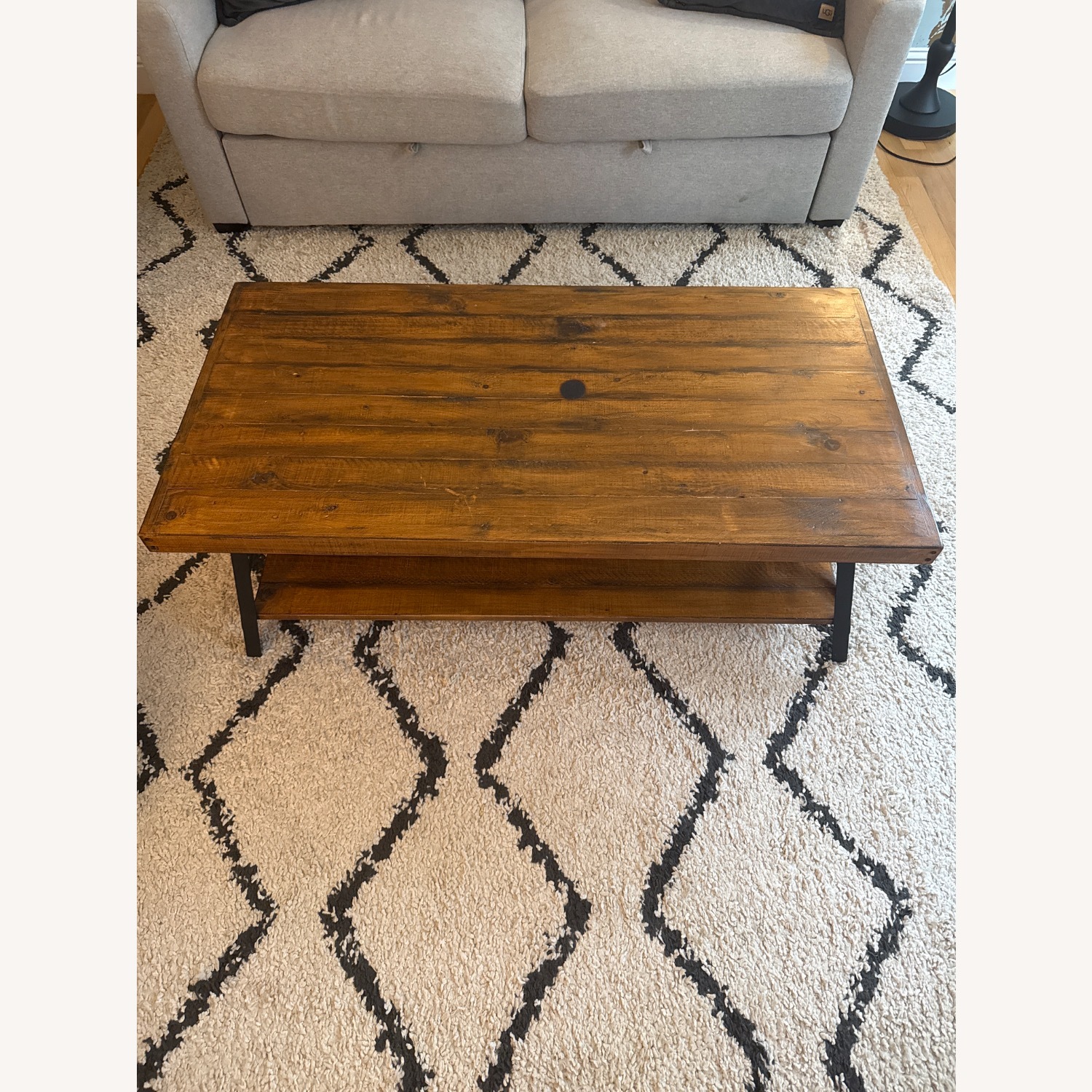 Sand & Stable Dark Brown Wood Coffee Table - image-1