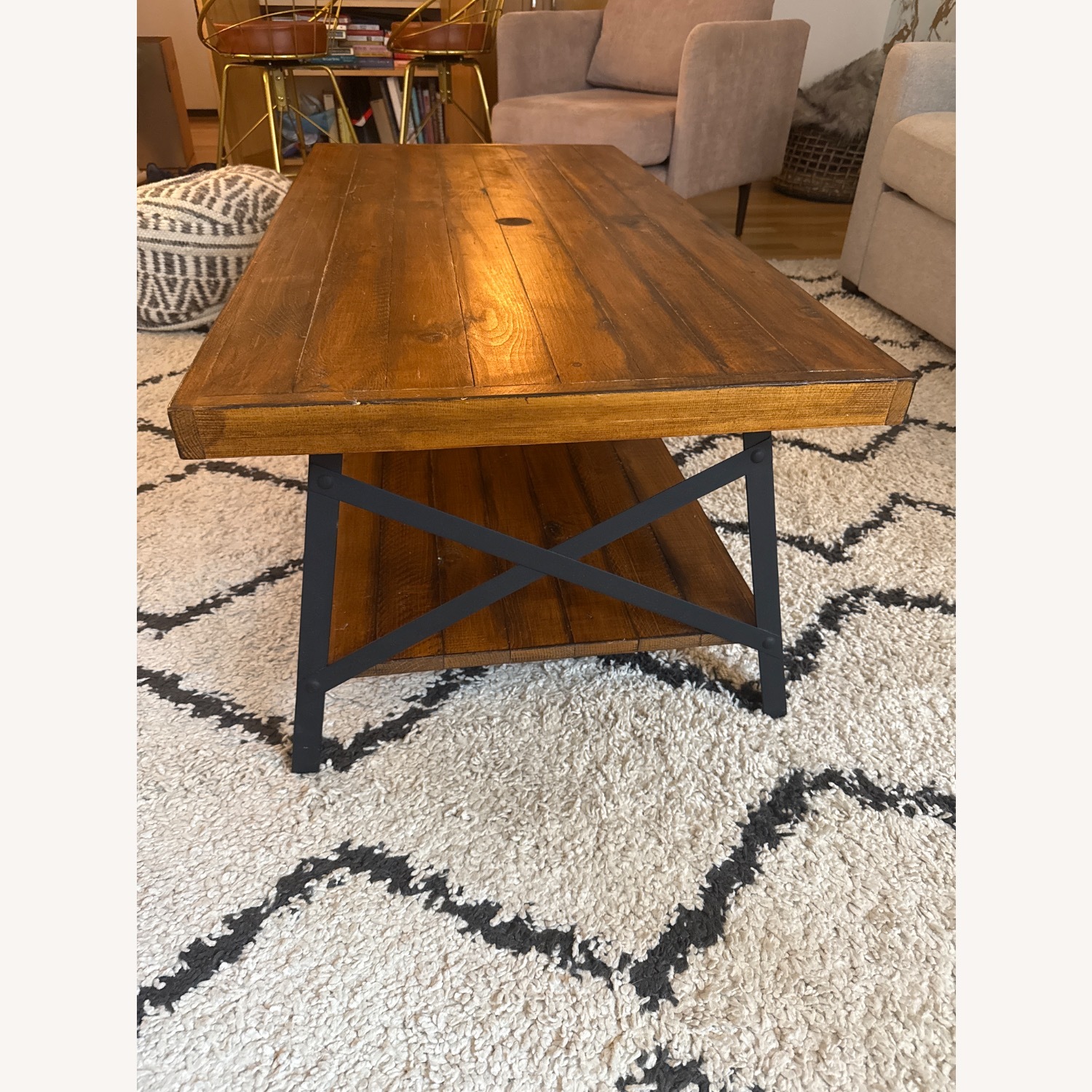 Sand & Stable Dark Brown Wood Coffee Table - image-3