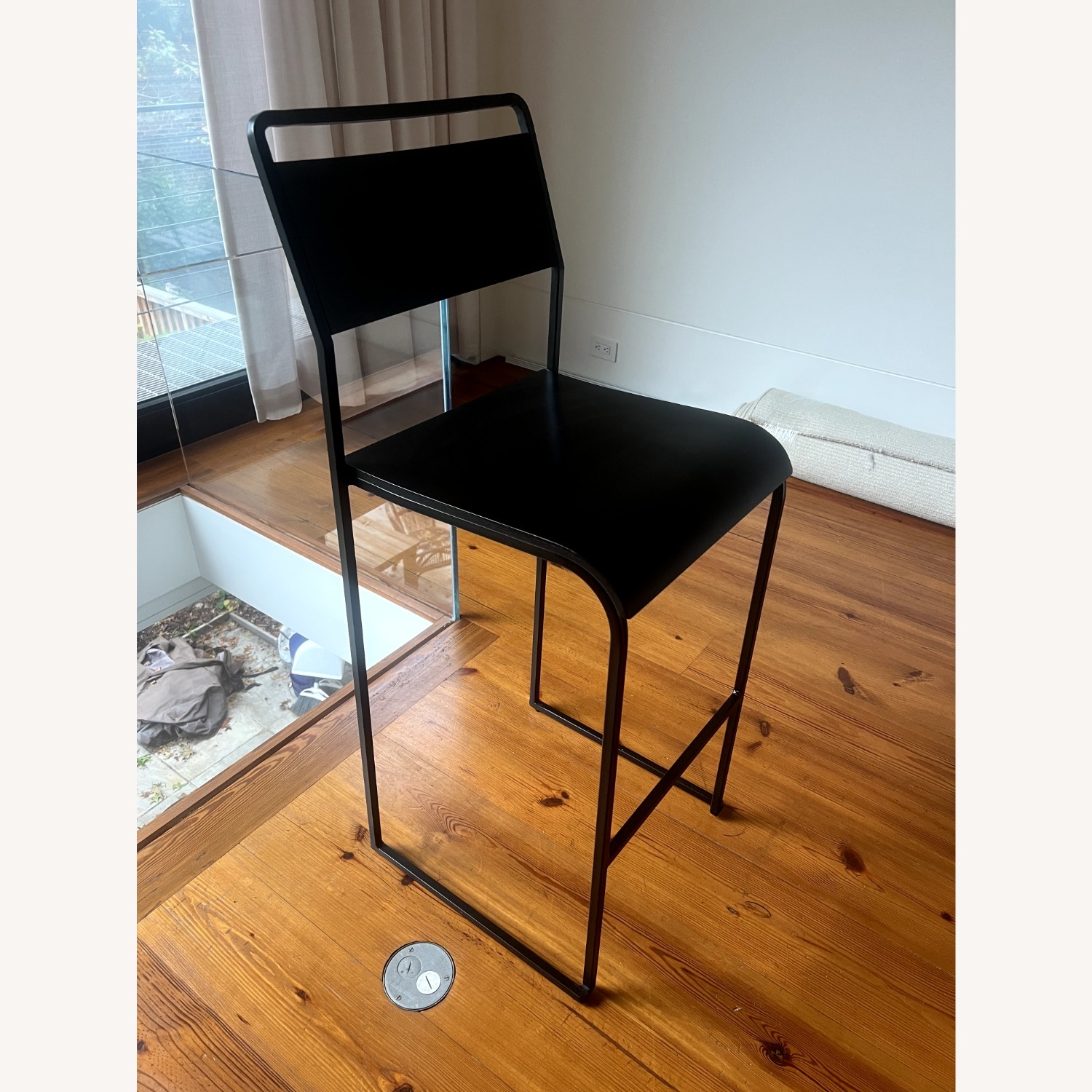 Pottery Barn Fallon Black Wood Stools - image-3