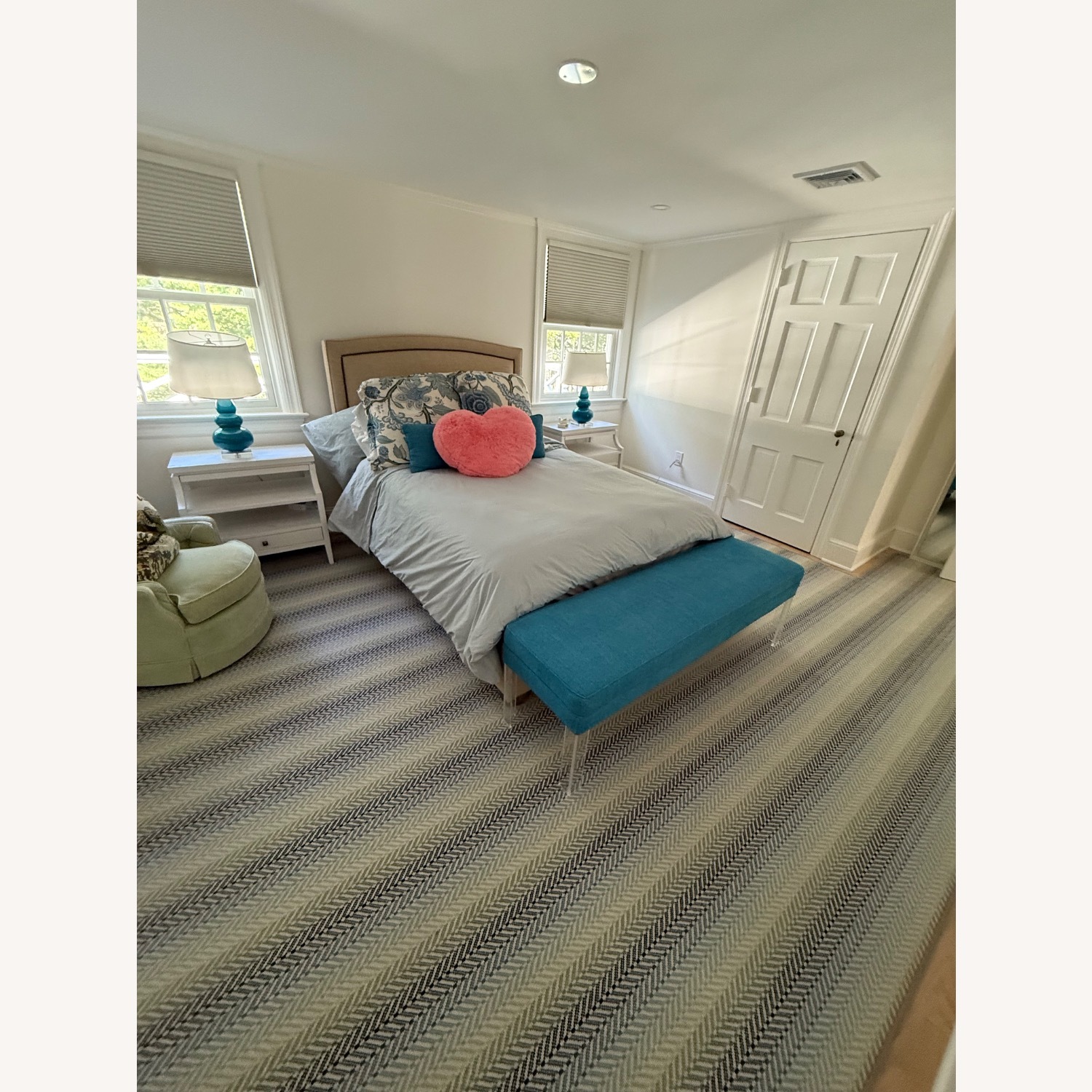 Custom upholstered Full Platform Bed - image-1