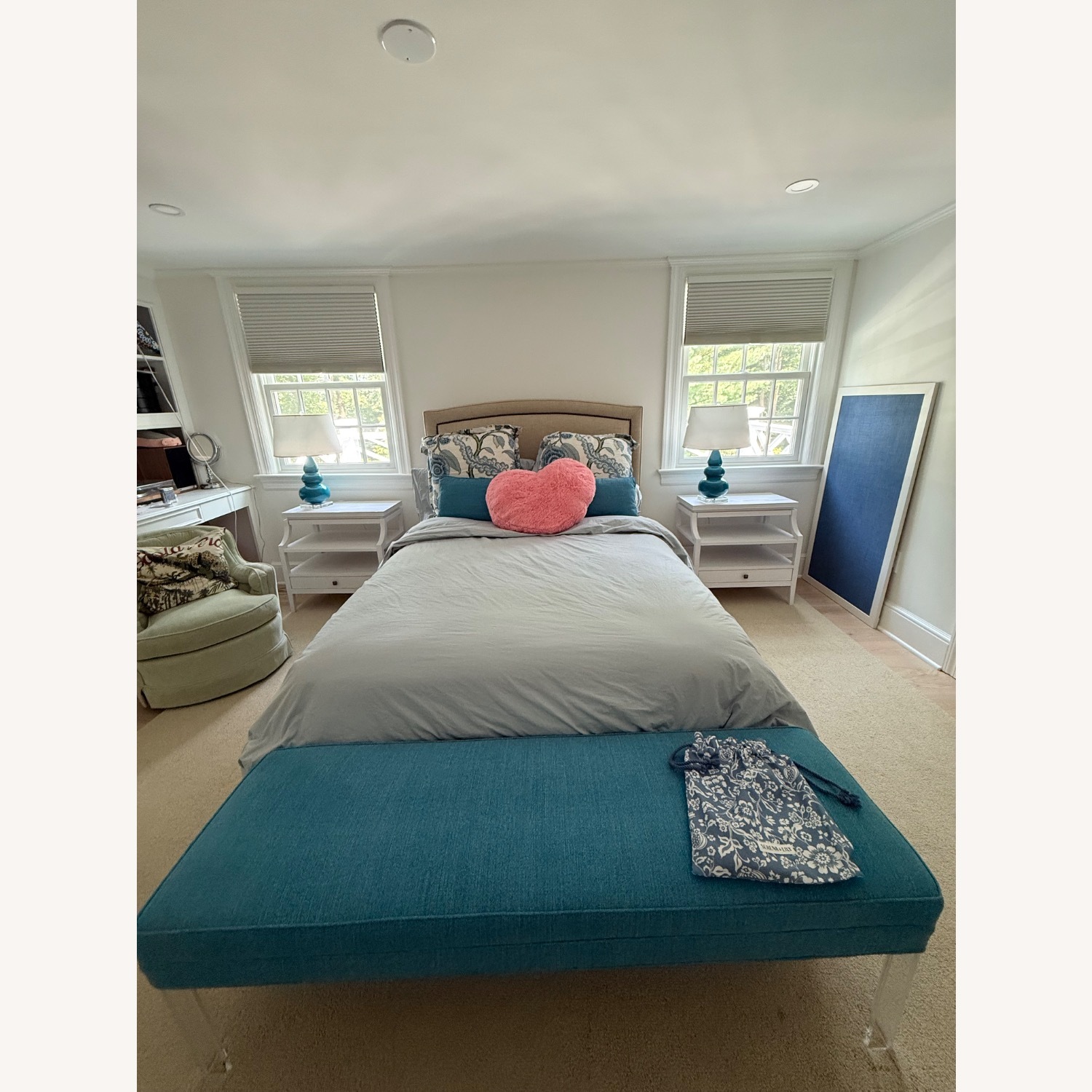 Custom upholstered Full Platform Bed - image-2