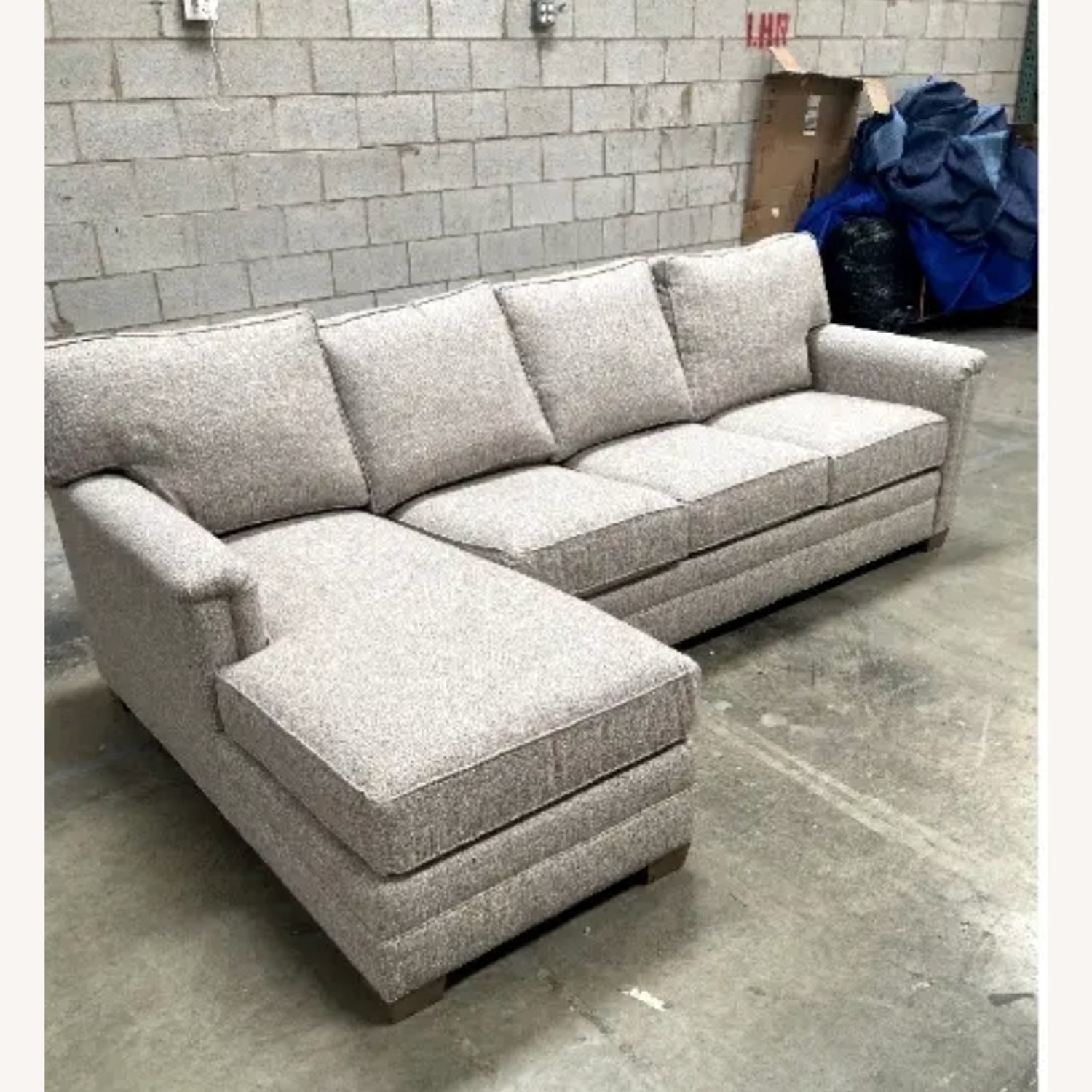 Solutions Light Gray Fabric 2 Piece Sectional - image-6