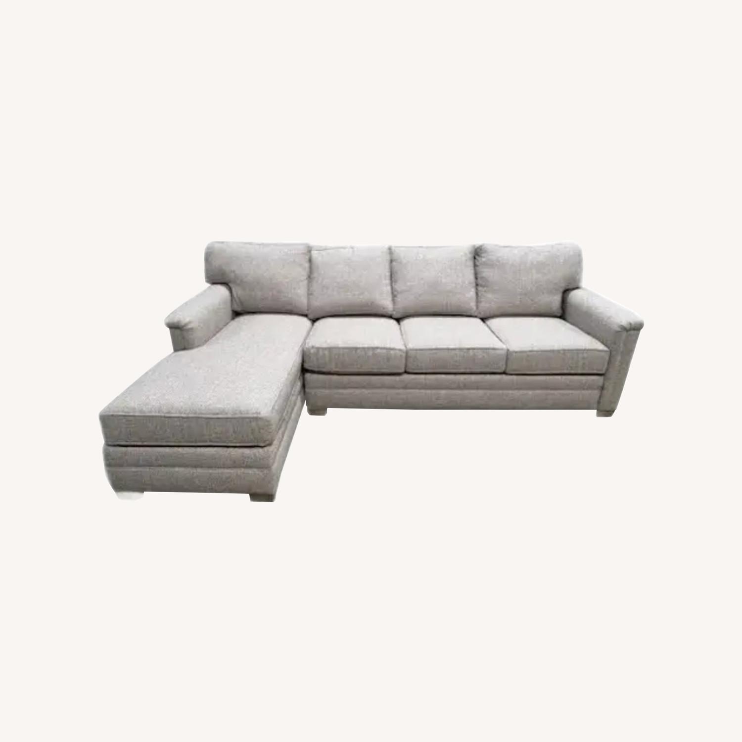 Solutions Light Gray Fabric 2 Piece Sectional - image-0
