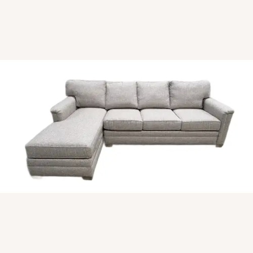 Used Solutions Light Gray Fabric 2 Piece Sectional for sale on AptDeco