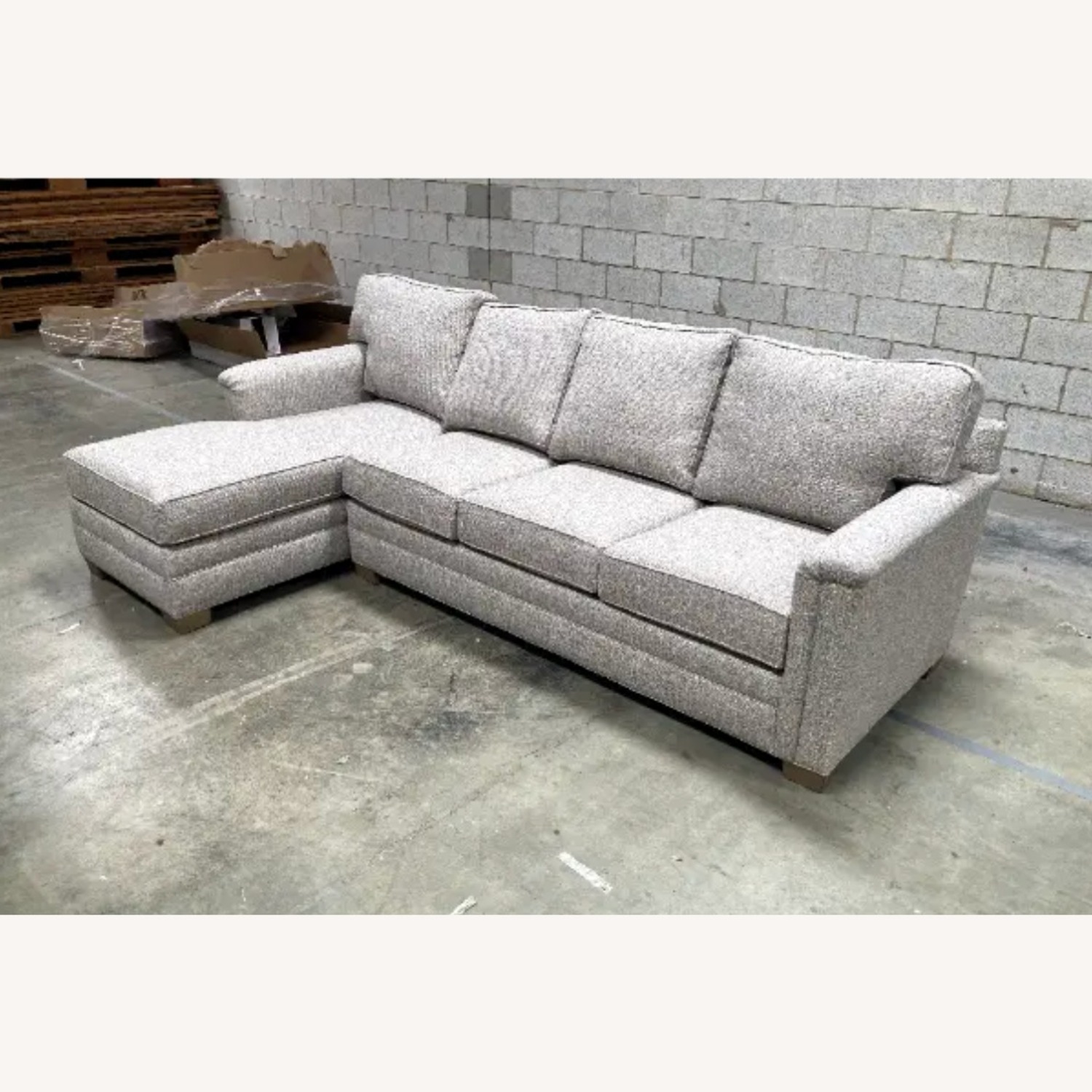 Solutions Light Gray Fabric 2 Piece Sectional - image-5