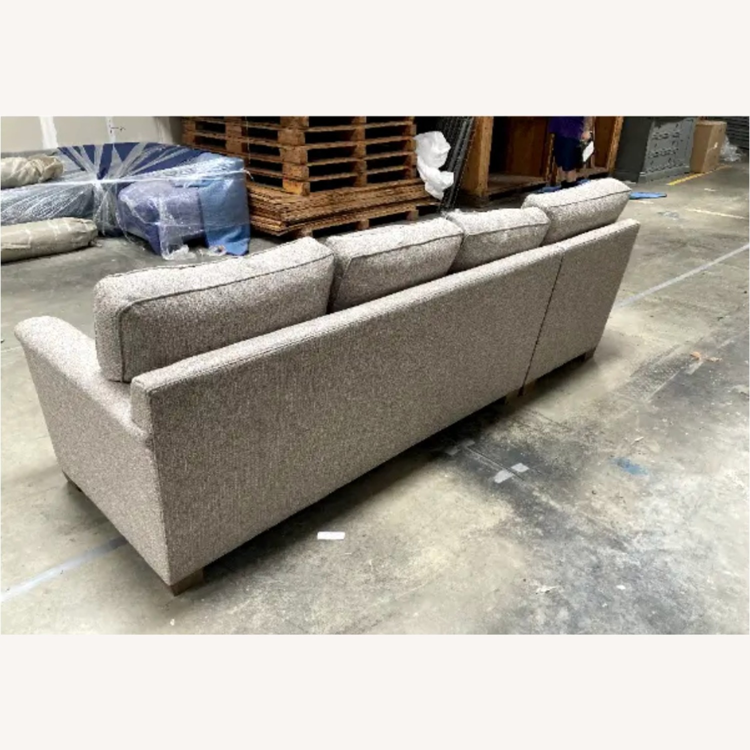 Solutions Light Gray Fabric 2 Piece Sectional - image-3