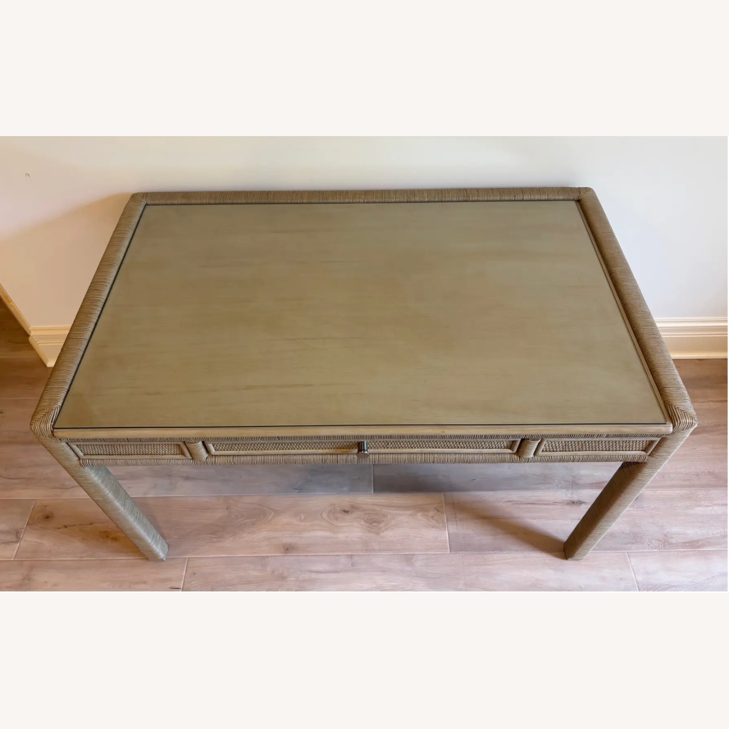 Isle Of White Light Brown Wicker Desk - image-4