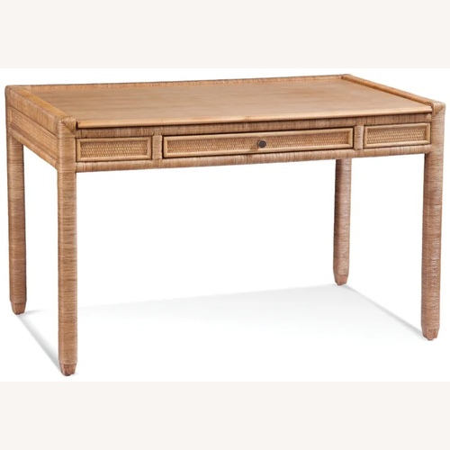 Used Isle Of White Light Brown Wicker Desk for sale on AptDeco