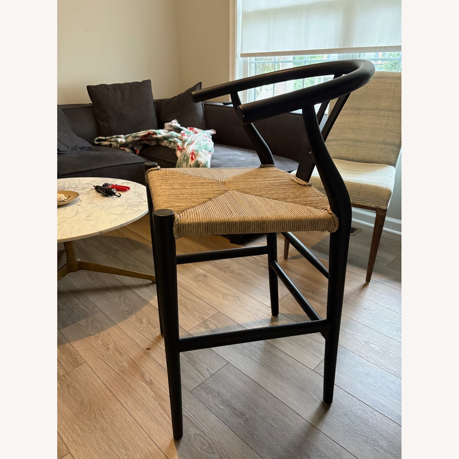 Four Hands Muestra Black Wood Stool - image-5