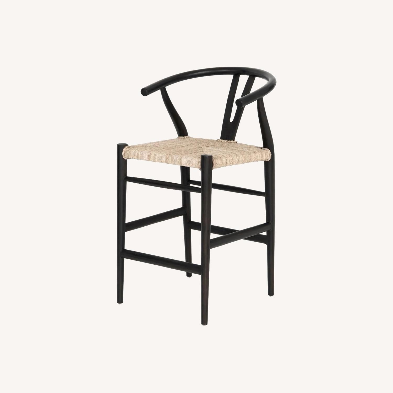 Four Hands Muestra Black Wood Stool - image-0