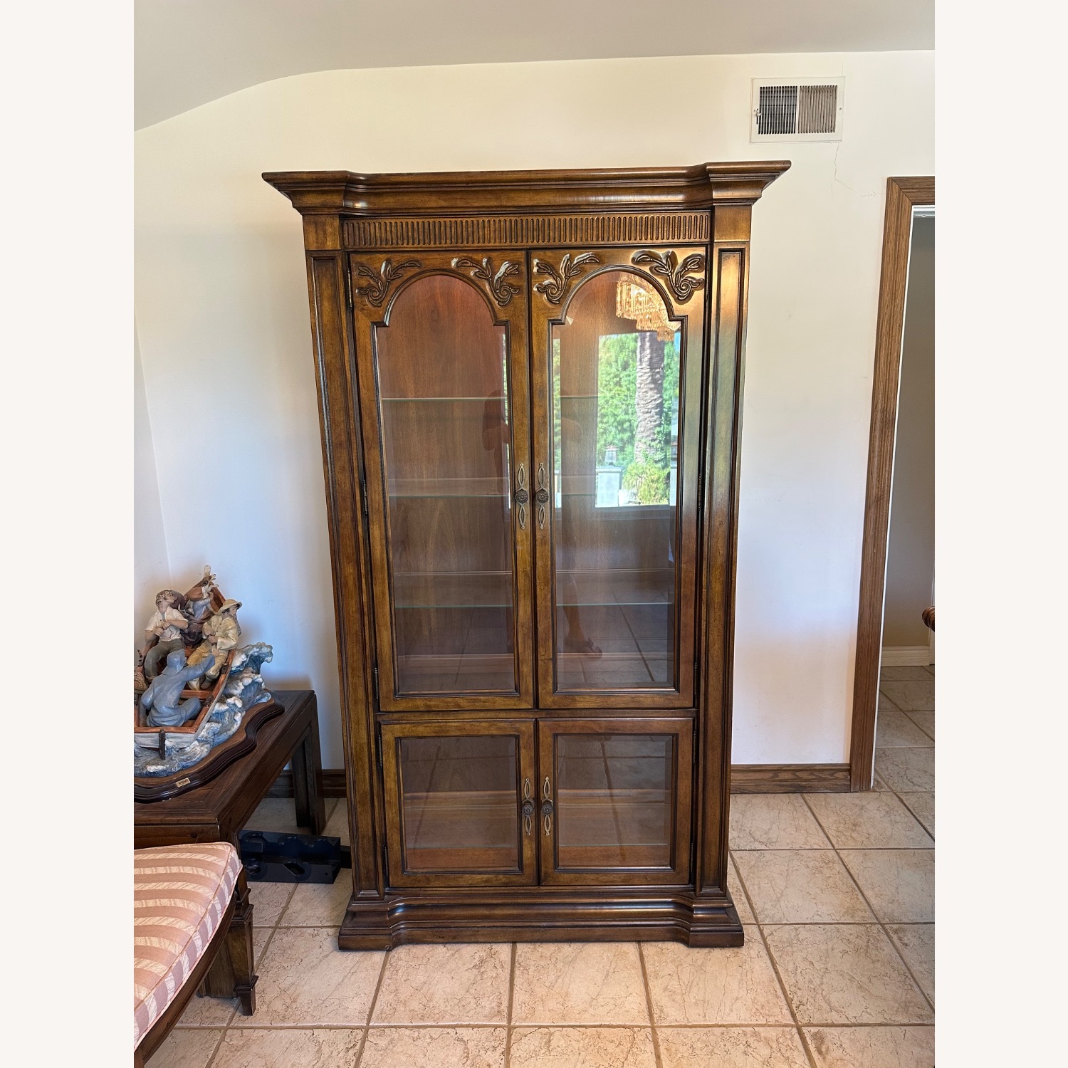 Vintage/Antique Dark Brown Wood Dining Table - image-4
