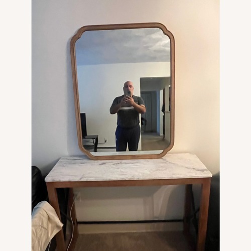 Used Marble Console Table & Mirror for sale on AptDeco