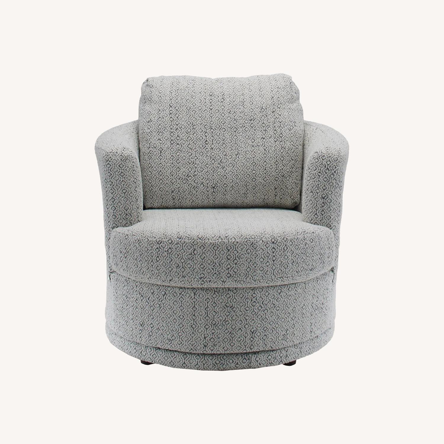 Raymour & Flanigan Lulu Natural Swivel Armchair - image-0