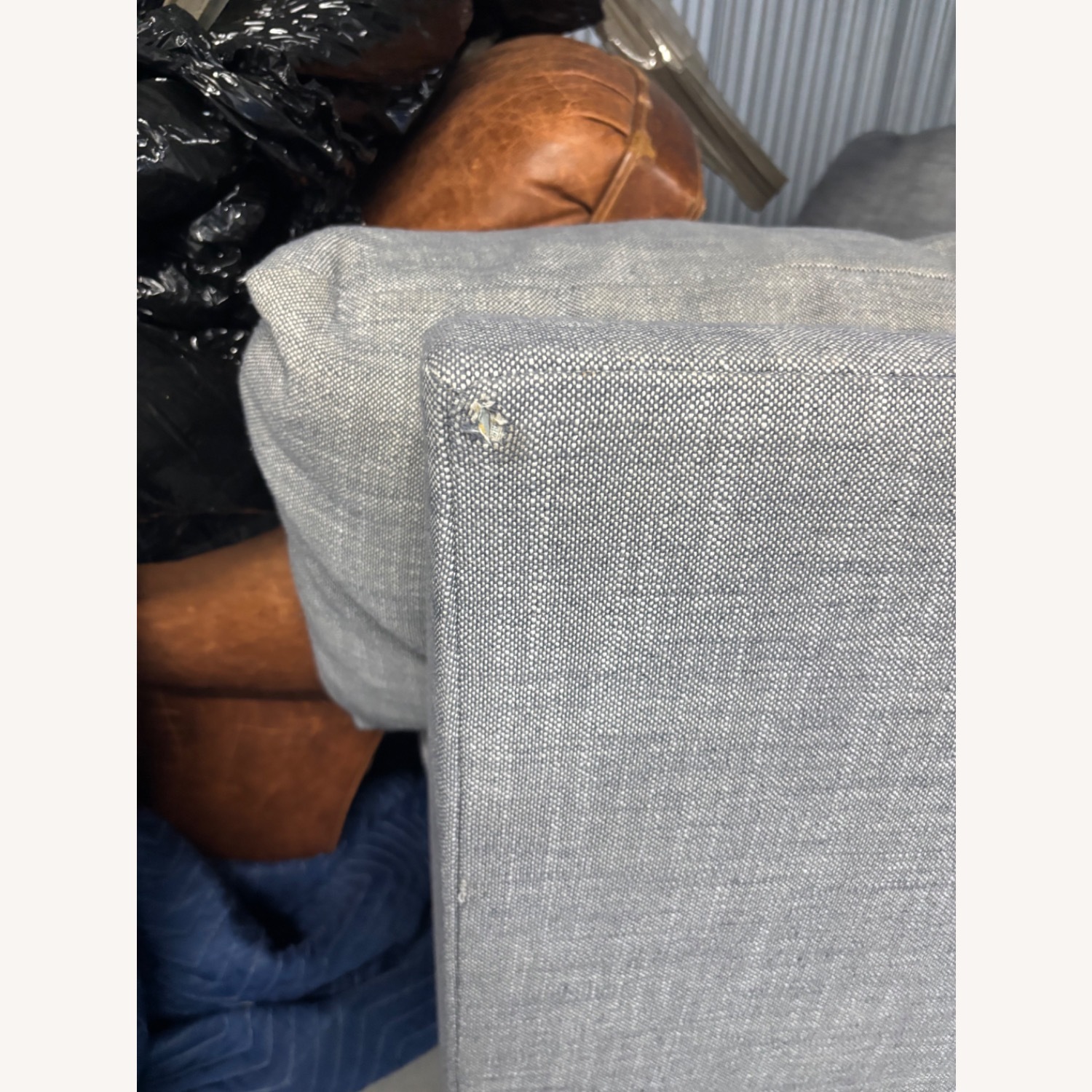 West Elm Shelter Light Gray 2 Piece Sectional - image-4