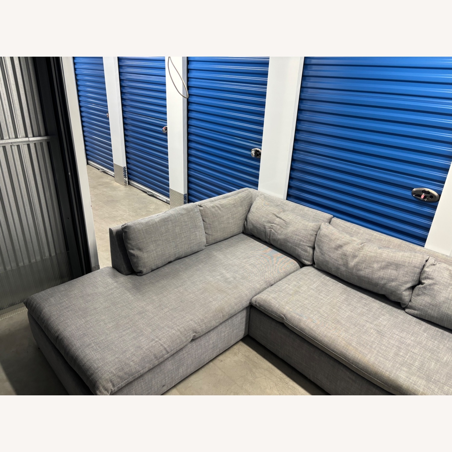 West Elm Shelter Light Gray 2 Piece Sectional - image-10