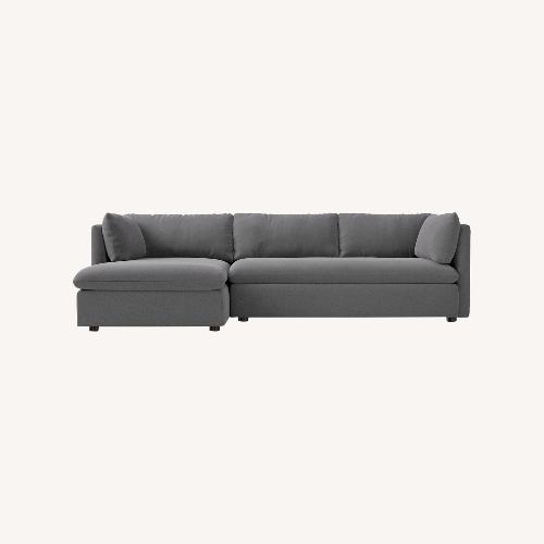 Used West Elm Shelter Light Gray 2 Piece Sectional for sale on AptDeco
