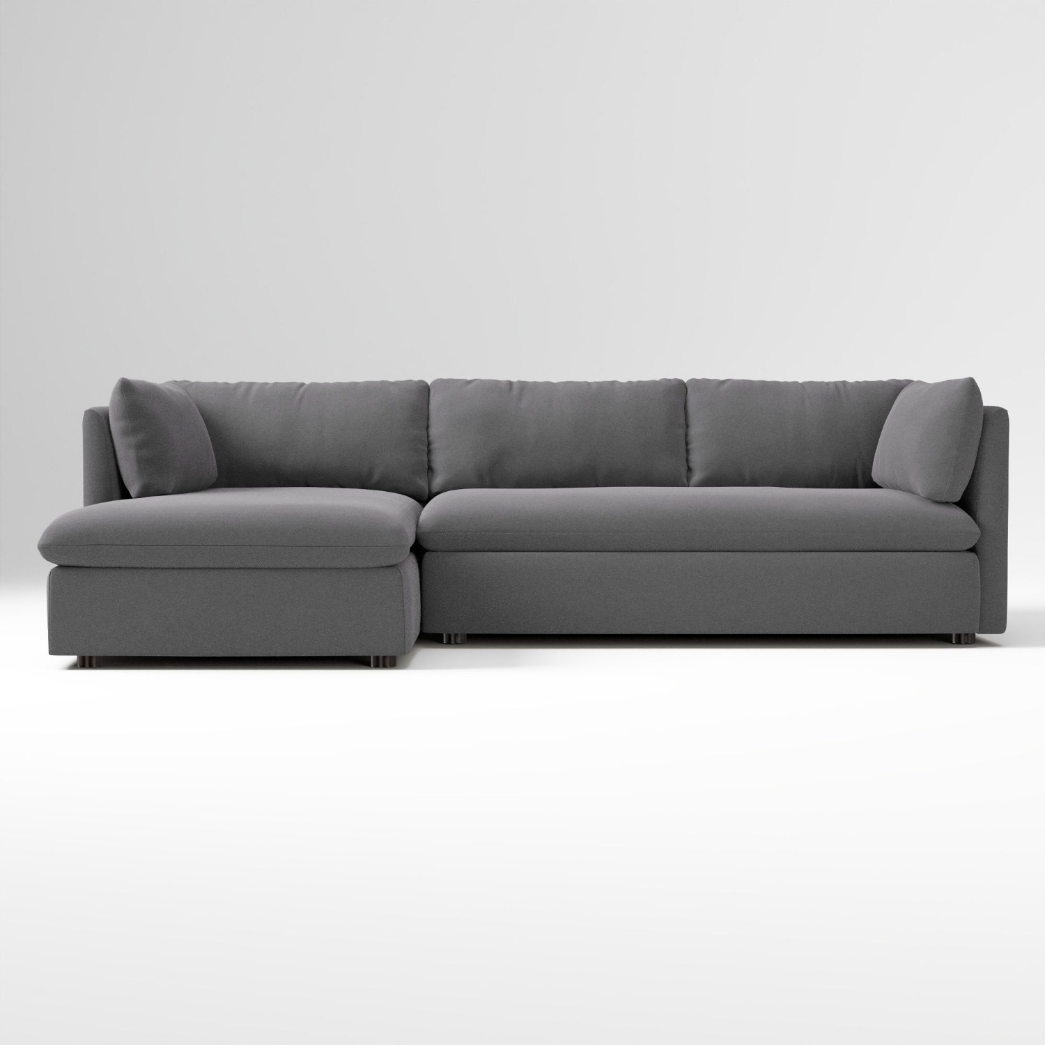 West Elm Shelter Light Gray 2 Piece Sectional - image-11