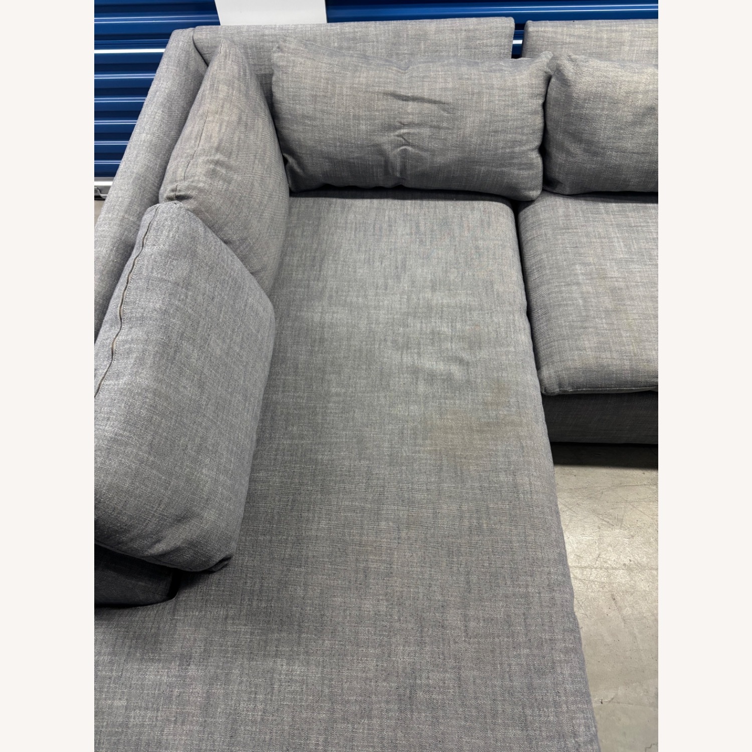 West Elm Shelter Light Gray 2 Piece Sectional - image-8