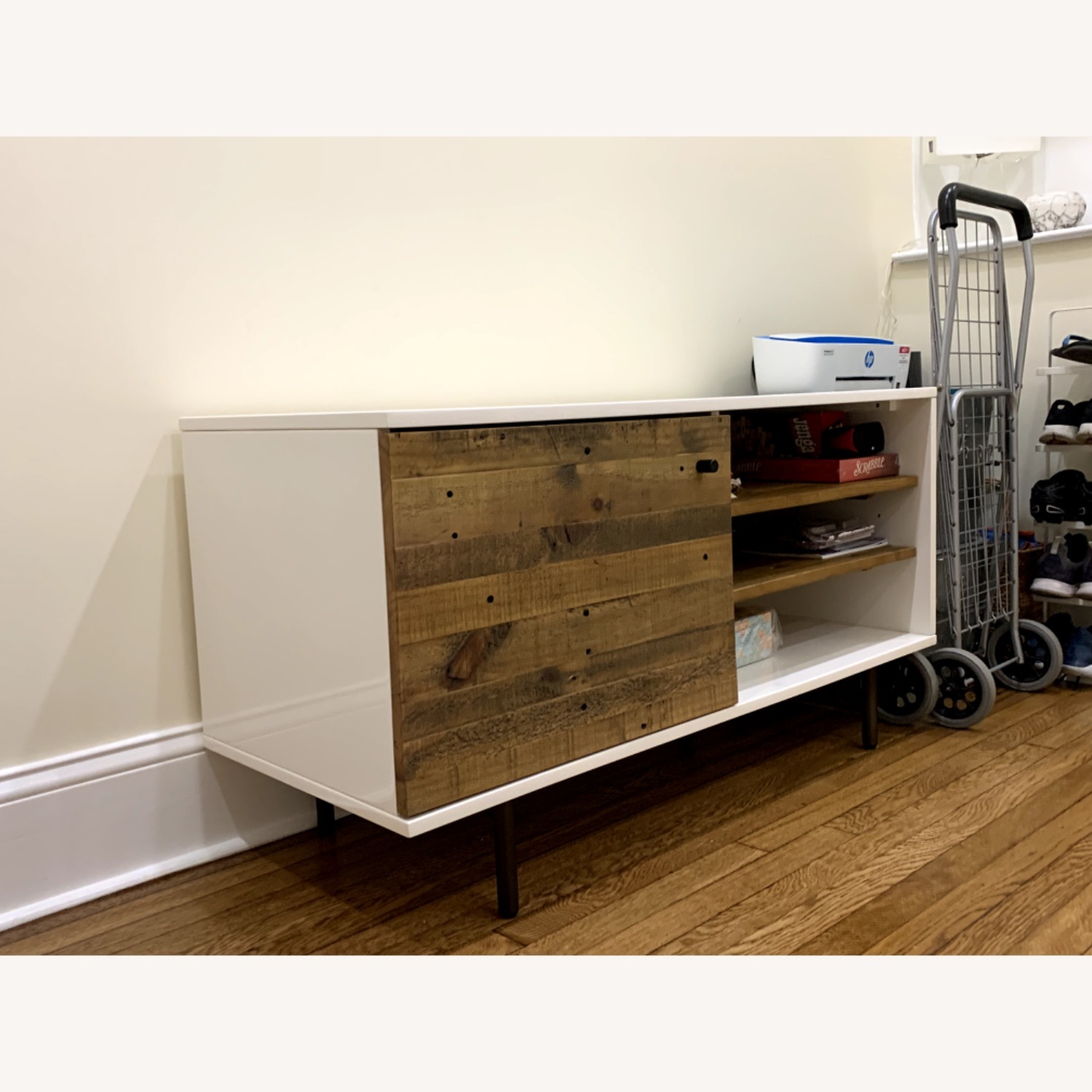 West Elm Reclaimed Wood + Lacquer Media Console (46") - image-3