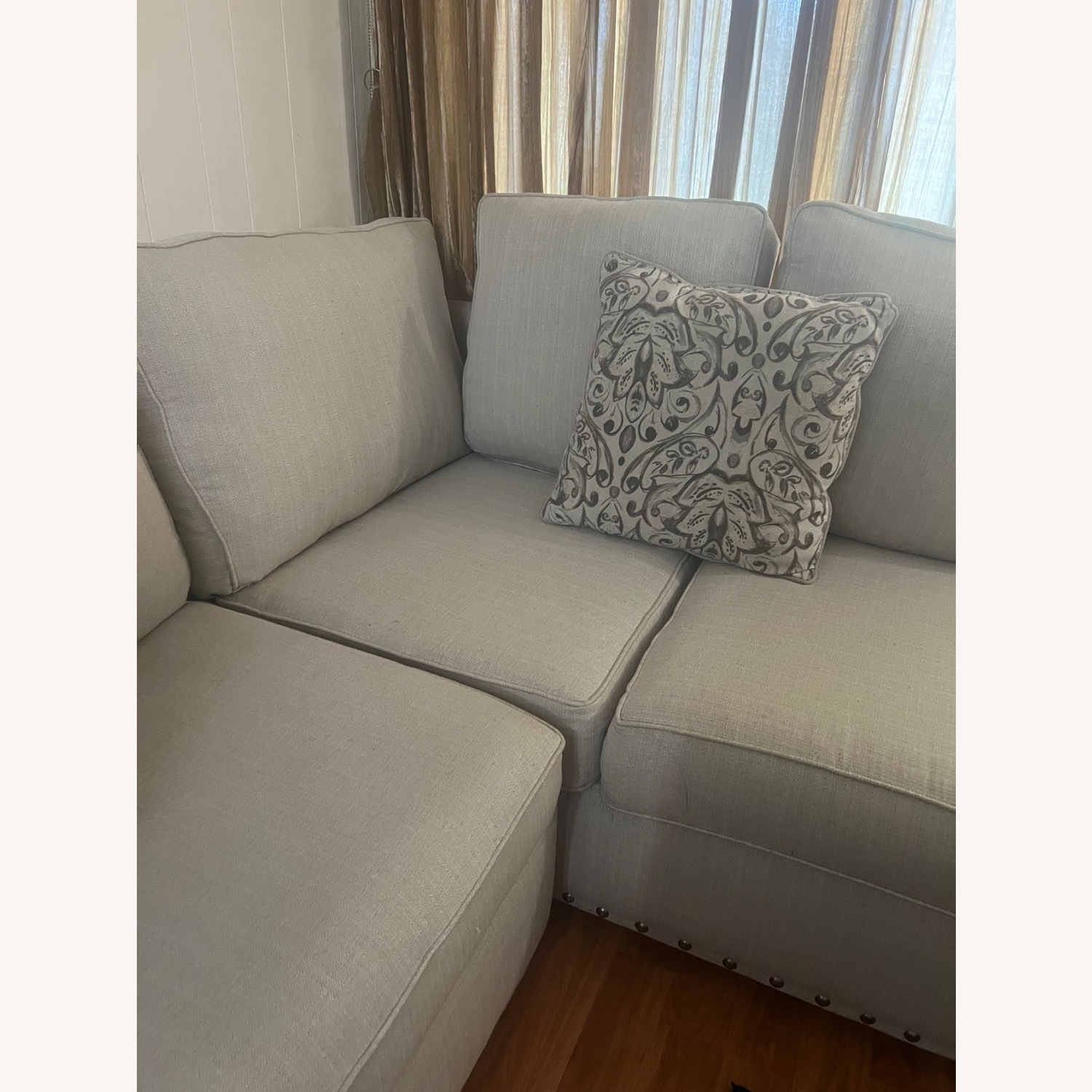 Light Gray Fabric 2 Piece Sectional - image-3