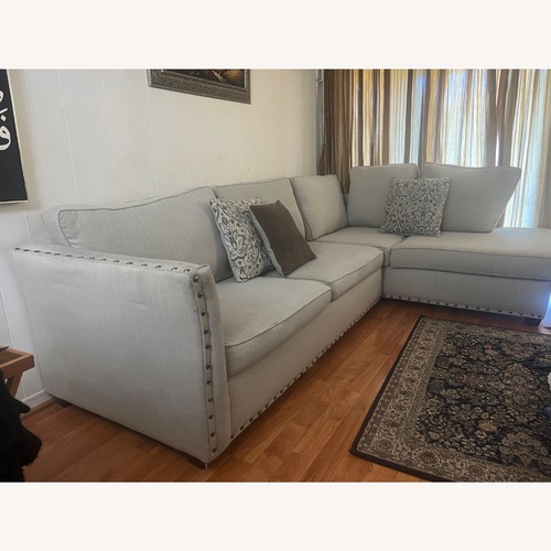 Used Light Gray Fabric 2 Piece Sectional for sale on AptDeco