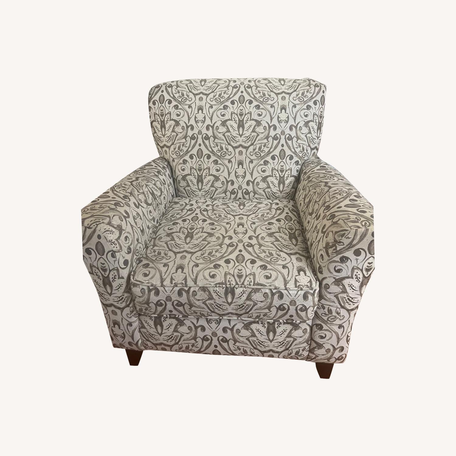 Natural Fabric Accent Chair - image-0