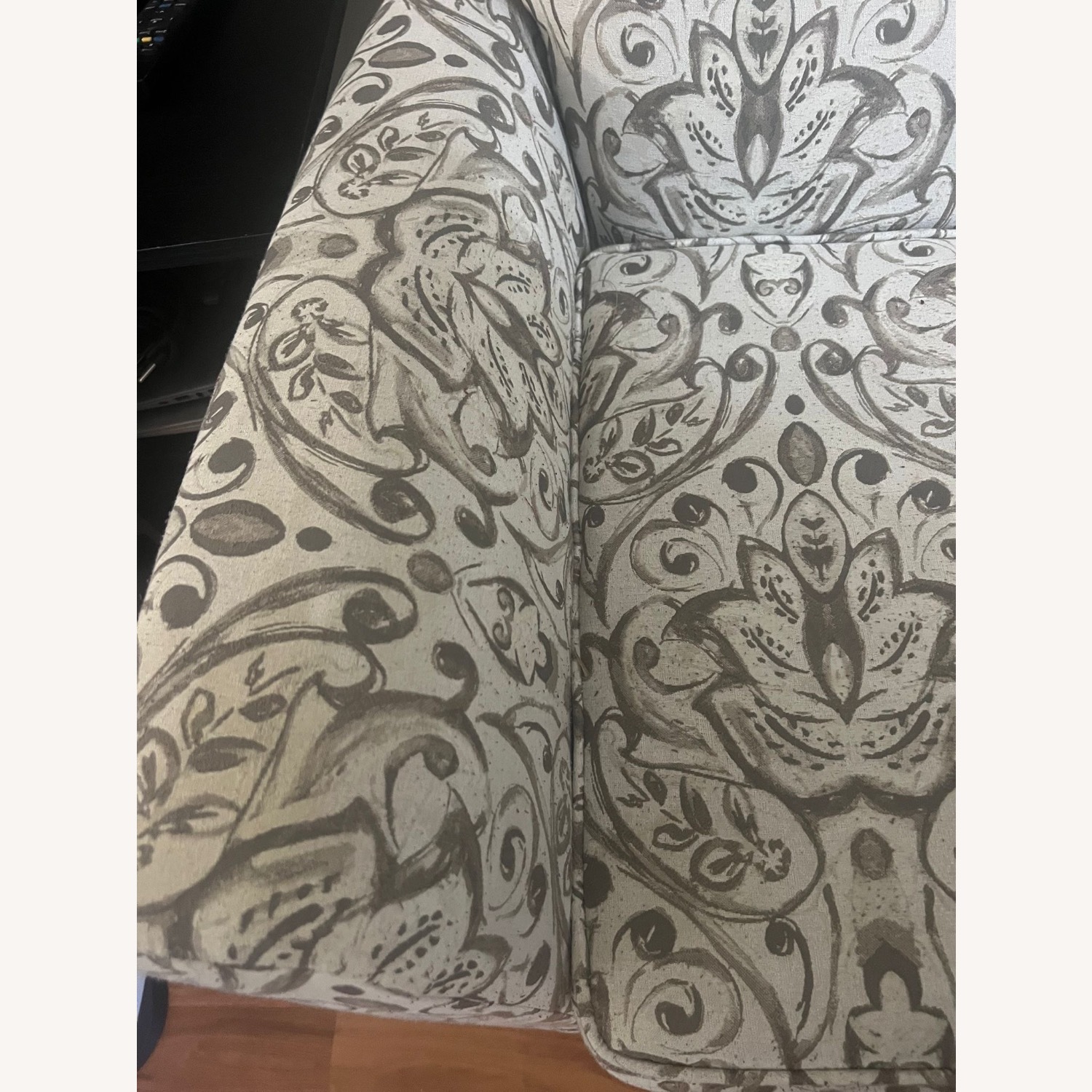 Natural Fabric Accent Chair - image-2