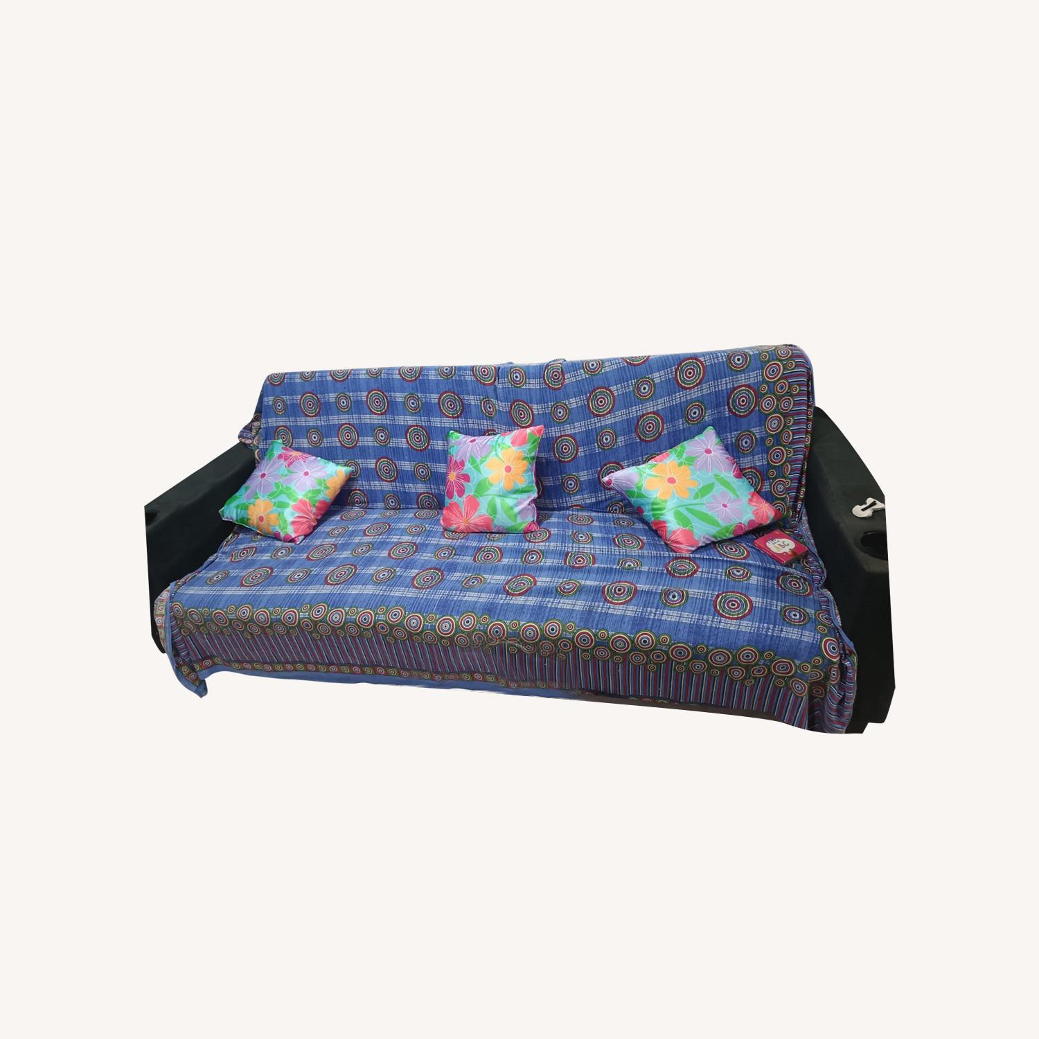 3 Seater Sofa Cum Bed in Light Gray Color - image-0