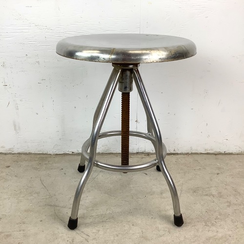 Used Industrial Modern Steel Swivel Stool for sale on AptDeco