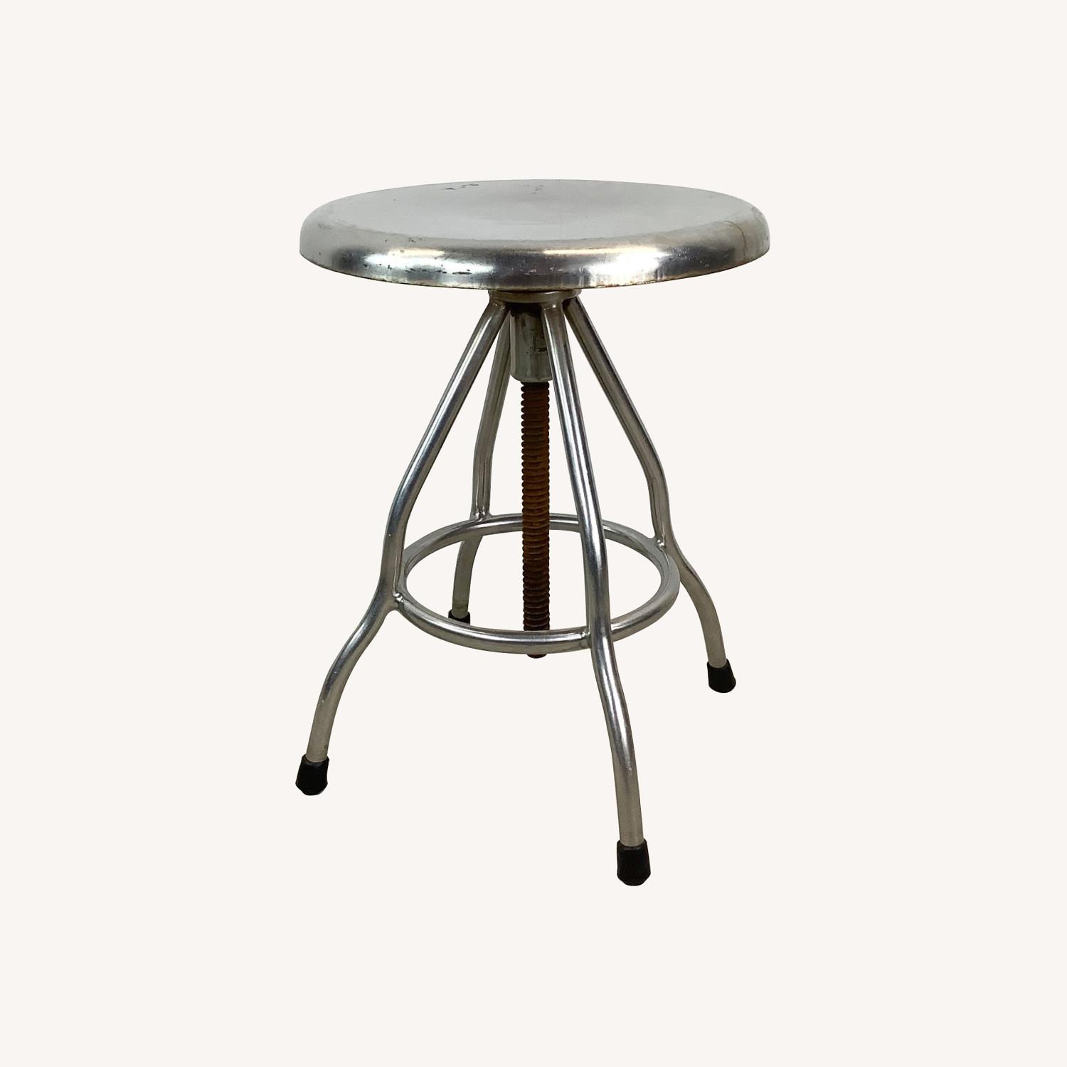 Industrial Modern Steel Swivel Stool - image-0